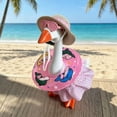 thumbnail image 1 of Summer Bikini Desk Goose Outfits, 7 Inch Mini Desktop Goose Clothes with Straw Hat, Sunglasses and Swim Ring, for Magnetic Geese Party Table Decor, 1 of 8