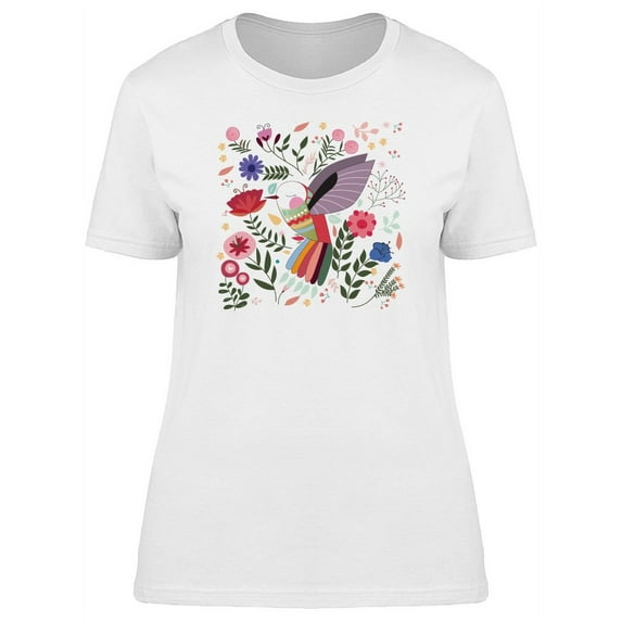 Summer Bird On Garden T-Shirt Women -Image by Shutterstock, Female Small