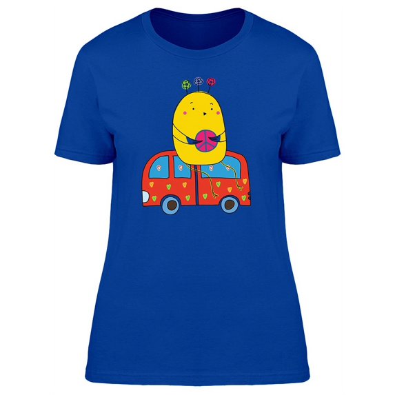 Summer Birdie-Hippie On A Combi T-Shirt Women -Image by Shutterstock, Female Medium