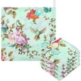 thumbnail image 1 of Summer Birds Flowers Baby Muslin Washcloths Soft Absorbent Face Towel, Colorful Spring Floral Burp Cloths Cotton Bath Wipes 5 PCS Infant Wash Cloth for Newborn Boys Girls 12x12 inches, 1 of 6
