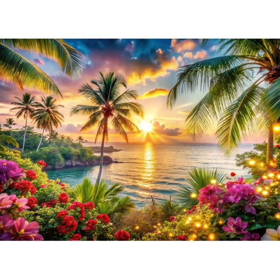 Summer Birthday Backdrop Summer Hawaiian Beach Palm Tree Sea Luau Aloha Happy Birthday Background Party Decorations Banner Photo Booth Props