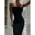 thumbnail image 1 of Summer Black Sexy Dress Women Streetwear Sleeveless Backless Solid Spaghetti Strap Bodycon Casual Clubwear Elegant Party Dresses, 1 of 8