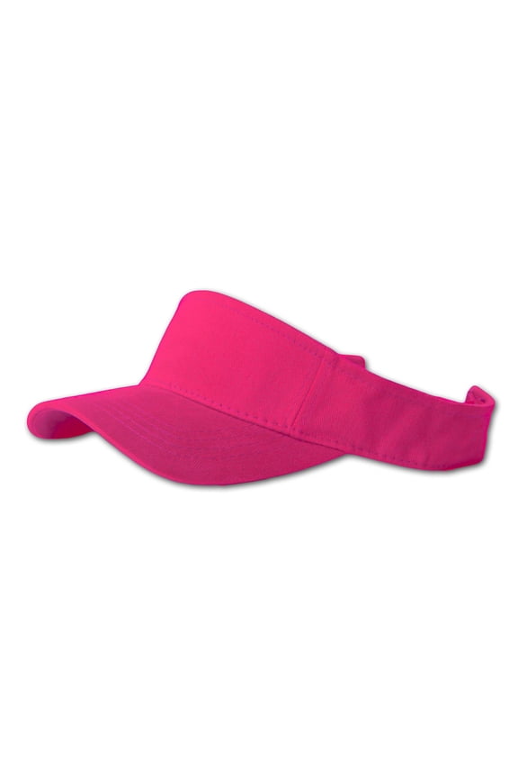 Summer Blank Hot Adjustable Visor, Hot Pink
