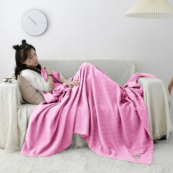 Summer Blankets and Throws,Throw Blankets for Couches and Sofas,Boho Throw Blanket,Cotton Knitted Gauze Cover Blanket Layer Thread Blanket Towel Quilt Double Cotton Conditioning Quilt