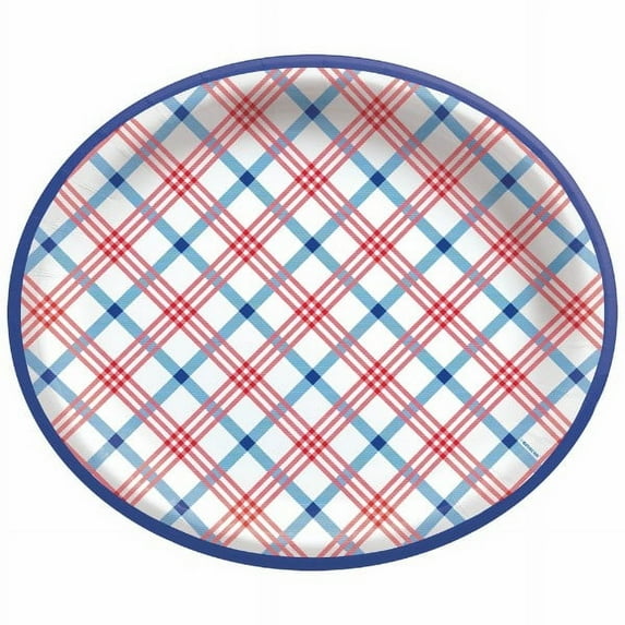 Summer 'Block Party' Extra Large Oval Paper Plates (20ct)