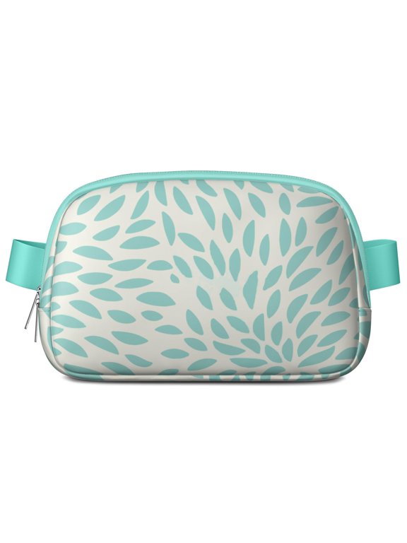 Summer Bloom Fanny Pack – Watercolor Floral Waist Bag with Romantic Peony & Tropical Leaves for Women