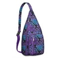 thumbnail image 1 of Summer Bloom Sling Backpack&nbsp;- Vibrant Wildflower Print, Lightweight Hiking Companion, 1 of 4