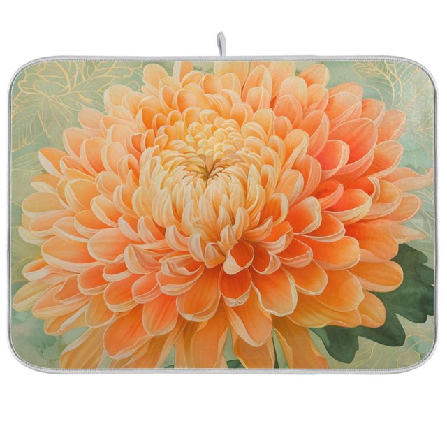Summer Blooming Flower Dish Drying Mats Kitchen Mat Microfiber Counter ...