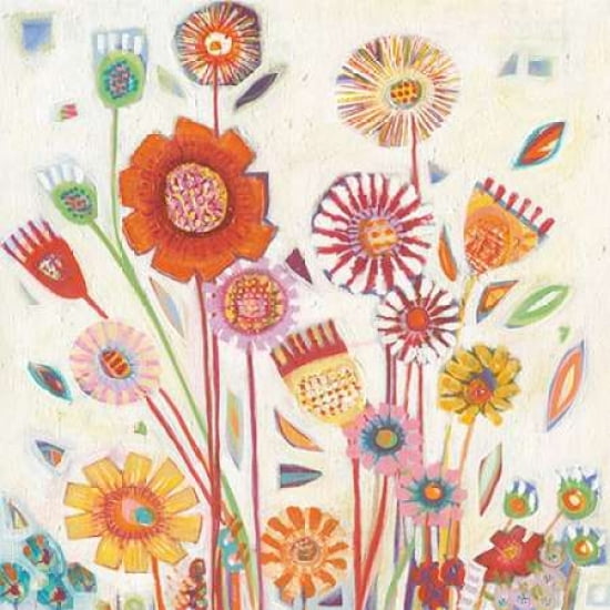 Summer Blooms Canvas Art - Shyama Ruffell (24 x 24)