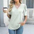 thumbnail image 1 of Zunfeo Summer Blouse for Women Puff Sleeve Ladies Tops Elegant Dressy Tops for Going Out White L, 1 of 8