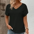 thumbnail image 1 of Summer Blouses for Women 2025 Trendy Womens Tops Short Sleeves Dressy Casual Tshirts Shirts Bulk Plain T Shirts T Shirts for Women Plus Size Cotton, 1 of 6