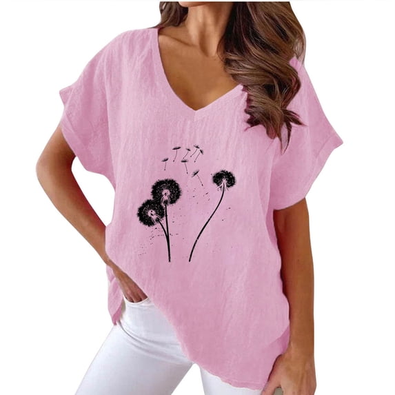 Summer Blouses for Women 2025 Plus Size Basic Fitted Short Sleeve Tees Women Tank Tops Loose Workout Generic Womens Tops