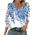 thumbnail image 1 of Summer Blouses for Women,Women's Shirts Lightweight 2026 Spring Summer Fashion 3/4 Length Sleeve Tops Business Casual Blouses Western Outfits, 1 of 6