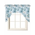 thumbnail image 1 of Summer Blue Coral Swag Valances for Windows, Small Curtains Drapes, Retro Coastal Starfish Conch Shell Kitchen Window Curtains Over Sink Window Treatment Valance for Bedroom/Bathroom 56"x36", 1 of 5