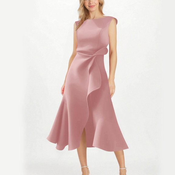 Summer Boho Dresses For Women 2026 Solid-Color Button Short-Sleeved Lapel Casual Belt Pocket Tank Dress Summer Fashion Outfits S-2XL