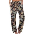 thumbnail image 1 of Summer Boho Palazzo Pants High Waist Wide Leg Floral Casual Trousers With Pockets, 1 of 5