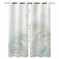 thumbnail image 1 of Summer Botanical Blackout Curtains for Bedroom Living Room Darkening Curtains 54 Inch Long Green Tropical Palm Leaves Watercolor Short Curtain for Small Window Treatment Grommet Drapes 42"x54"x2, 1 of 9