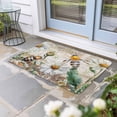 thumbnail image 1 of Summer Botanical Door Mat Indoor Outdoor, White Daisy Botanical Bee Rustic Non Slip Welcome Mat with Rubber Backing, Absorbent Fabric Front Door Mats Entryway Rug for Home Patio Entrance 18"x30", 1 of 9