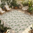 thumbnail image 1 of Summer Botanical Outdoor Rug 6x9 Ft - Reversible Patio Rug Outdoor Camping Rugs, Green Spring Floral Birds Rustic Washable Indoor Outdoor Area Rugs, Non-Slip Outdoor Carpet Runner for Deck/Porch, 1 of 8