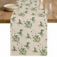 thumbnail image 1 of Summer Botanical Table Runner - 120 Inch Long Green Spring Floral Birds Rustic Cotton and Linen Blended Dress Scarves Farmhouse Table Runner for Kitchen Dining, Coffee Table, 13" x 120", 1 of 8
