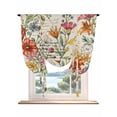 thumbnail image 1 of Summer Botanical Tie Up Curtains for Windows 54 Inch Length Balloon Curtains Kitchen Adjustable Balloon Window Shade Vintage Watercolor Flower Palnt Tie Up Valance Bathroom Curtain Window 42"x54", 1 of 6