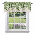 thumbnail image 1 of Summer Botanical Valance Curtain for Windows Watercolor Gradient Green Leaves Linen Texture Rod Pocket Curtain Valances Short Window Treatments for Kitchen Bathroom Laundry Basement 60 x 14 Inch, 1 of 9