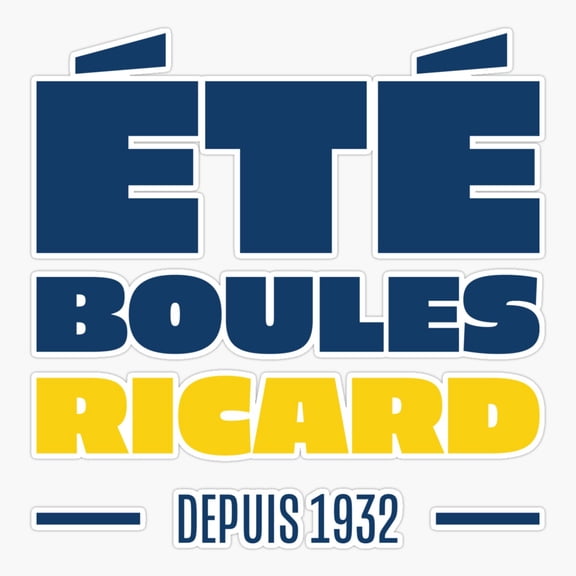 Summer Boules Ricard Game Art Vinyl Decal Sticker