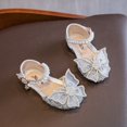 thumbnail image 1 of Summer Bow Pearl Soft Bottom Girls Princess Sandals for 1 2 3 4 5 67 8 9 10 11 12 years old kids, 1 of 4