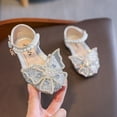 thumbnail image 1 of Summer Bow Pearl Soft Bottom Girls Princess Sandals for 1 2 3 4 5 67 8 9 10 11 12 years old kids, 1 of 7