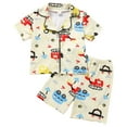 thumbnail image 1 of Summer Boys Girls Pajamas Set Short Sleeve Cartoon Prints Tops Shorts Sleepwear Outfits Pajamas Clothes 2 Pajamas, 1 of 8
