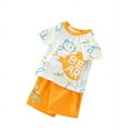 thumbnail image 1 of Summer Boys' New AOP Colorful Bear Short Sleeve Set Summer Men's Casual Round Neck T Fashion Shorts Two Piece Set, 1 of 5