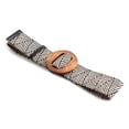 thumbnail image 1 of Summer Braided Casual Wide Wooden Buckle Straw Belt Elastic Waistbelt 4, 1 of 1
