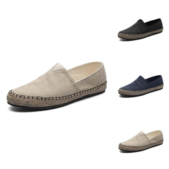 Summer Braided Linen Shoes Men's Old North Breathable Lightweight Fisherman Shoes Men's Casual Canvas Shoes Mens Shies