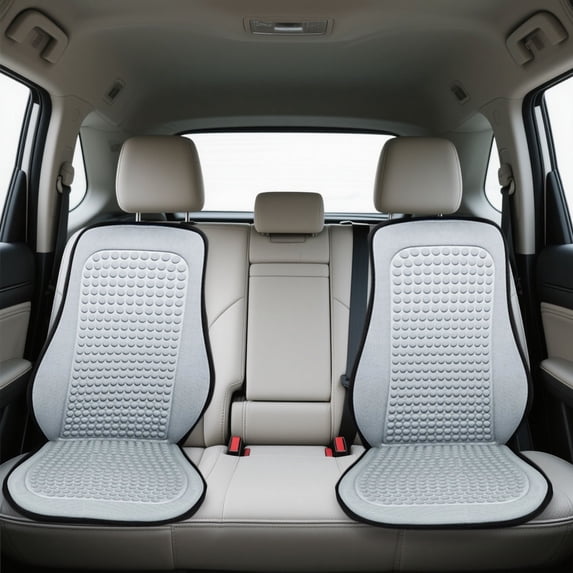 Summer Breathable Car Seat Cushion Nonâ Comfort Auto Seat Pad with Massage Bead Surface Mesh Cooling Driving Seat Mat for Driver Passenger Car Interior Accessory