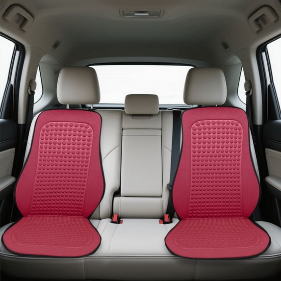 Summer Breathable Car Seat Cushion Nonâ Comfort Auto Seat Pad with Massage Bead Surface Mesh Cooling Driving Seat Mat for Driver Passenger Car Interior Accessory