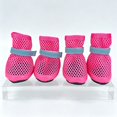 thumbnail image 1 of Summer Breathable Dog Shoes, Breathable Mesh Dog Boots, Reflective Adjustable Non Slip Paw Protectors for Small Dogs Summer Hot Pavement, 1 of 7