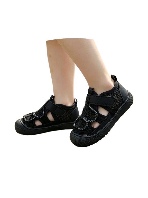 Summer Breathable Mesh Kids Sandals Open Toe Design Boys Lightweight Soft Sole Summer Shoes Play Clothes
