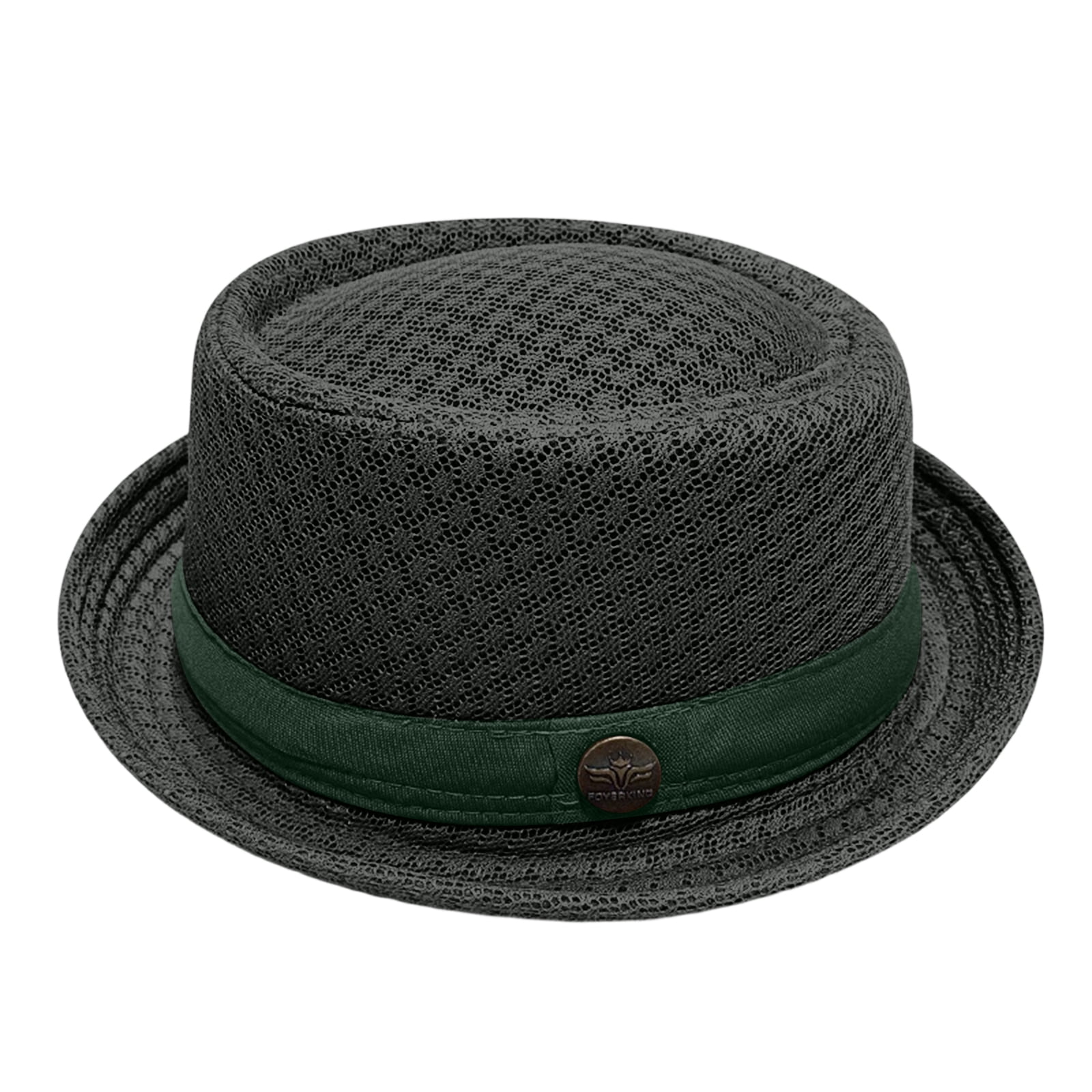 Summer Breathable Mesh Pork Pie Hat for Men Women, Fedora 