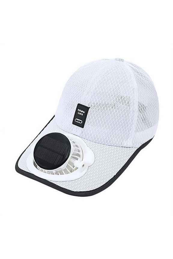 Summer Breathable Mesh Solar Fan Hat Outdoor Sun Protection Baseball Cap USB Cooling Fan Cap
