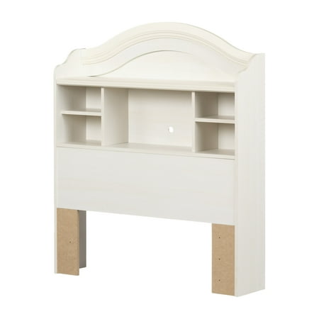 Summer Breeze Bookcase Headboard, Twin size, White Wash