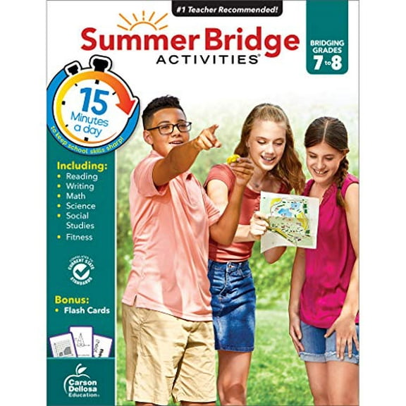 Pre-Owned Summer Bridge Activities, Grades 7 - 8: Volume 9, by Summer Bridge Activities, (Paperback), Children's Books, English