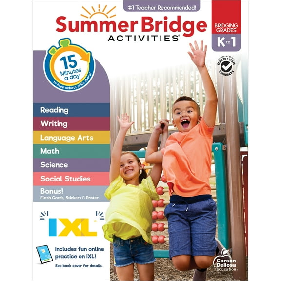 Summer Bridge Activities Workbook (160 pages) Grade K-1