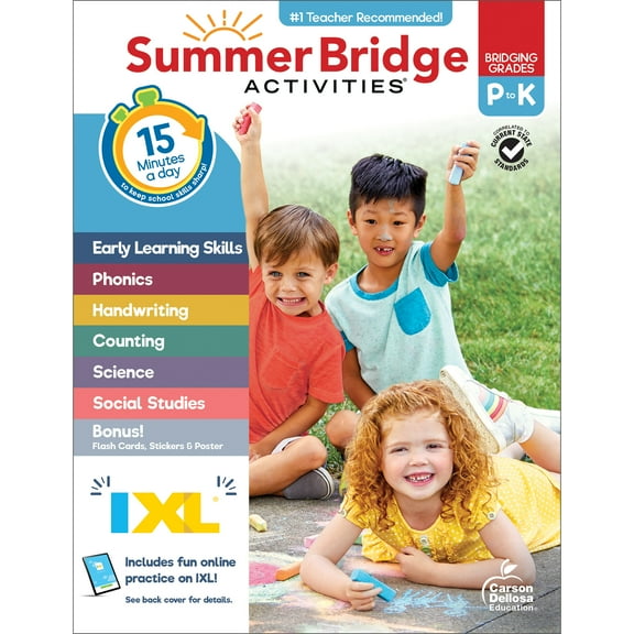 Summer Bridge Activities Workbook (160 pages) Grade PK-K
