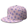 thumbnail image 1 of Summer Bright Floral Flat Bill Hat - Adjustable Urban Style Cap, 1 of 5