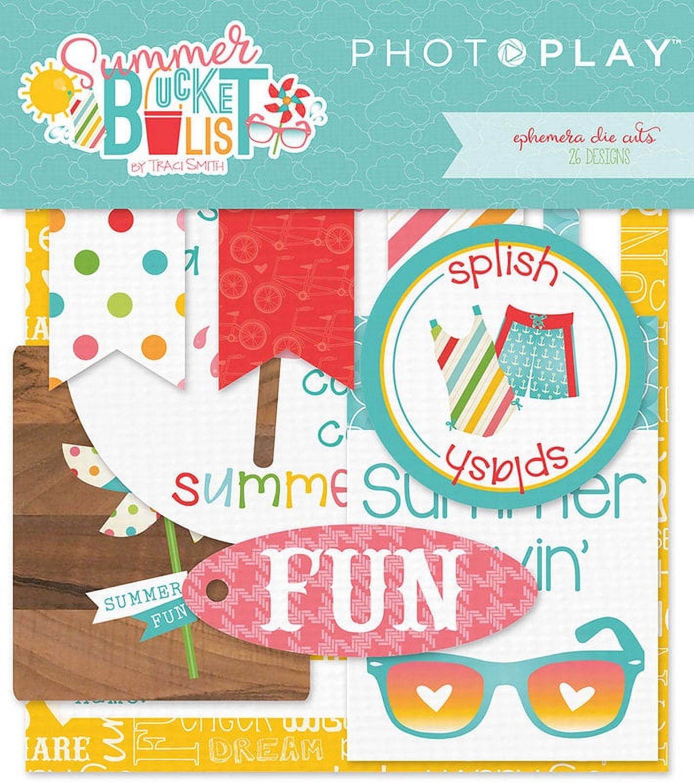 Summer Bucket List Ephemera Cardstock Die Cuts