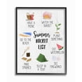 thumbnail image 1 of Summer Bucket List Seasonal Items Food Word Design Framed Giclee Texturized Art by Daphne Polselli, 1 of 7