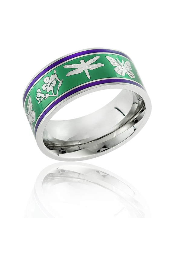 Summer Butterfly & Dragonfly Enamel Statement Ring in Sizes 6-10 size 10