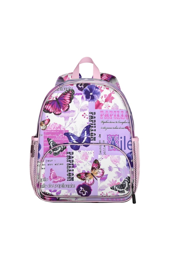 Summer Butterfly Student Backpack – Colorful Floral Pattern with Wings, Watercolor Fantasy Garden and Artistic Design