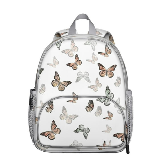 Summer Butterfly Student Backpack – Colorful Floral Pattern with Wings, Watercolor Fantasy Garden and Artistic Design