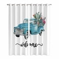 thumbnail image 1 of Summer Cactus Kitchen Curtains Window Panels, Country Blue Truck Botanical Tropical Plants Insulated Window Treatment Curtain, Grommet Curtains for Bedroom/Living Room/Bathroom, 2 Piece 42"Wx84"L, 1 of 8